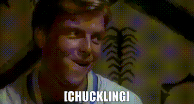 Tongue In Cheek Chuckle GIF