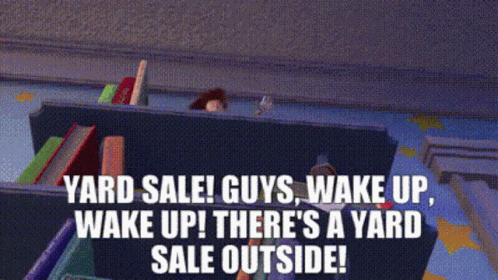Toy Story Yard Sale GIF