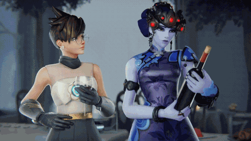 Tracer Widowmaker GIF