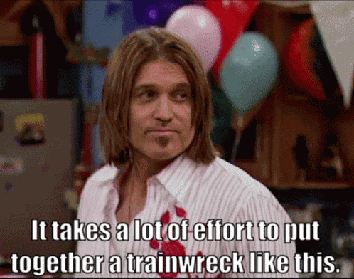 Train Wreck Billy Ray Cyrus GIF