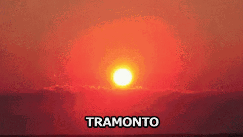 Tramonto Sole Sera Estate Cielo Nuvole Paesaggio GIF