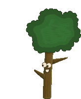 Tree Happy Sticker