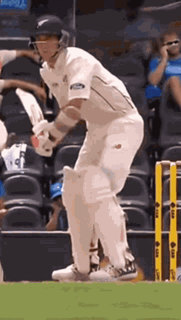 Trent Boult Front Foot Defence GIF