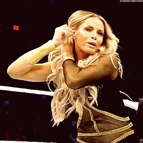 Trish Stratus Cant Hear You GIF