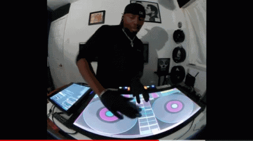 Tron Tables Touchsceen Turntables Dj King Mico GIF