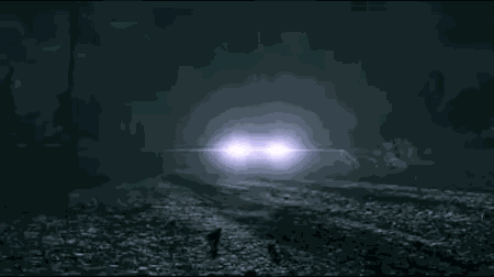 Truck Closeup Truck Speeding In Rain Storm GIF