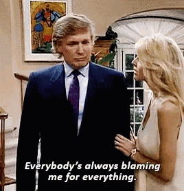 Trump Always Blaming Me For Everything GIF