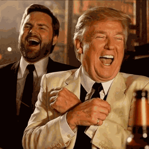 Trump And Vance Laughing Trump Dance GIF