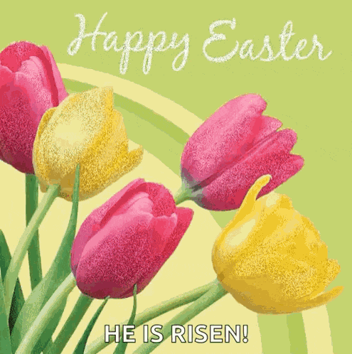 Tulips Happy Easter GIF