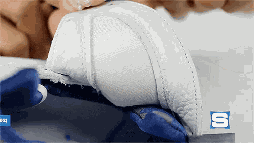 Tumbled Leather - Jordan Vii French Blue (2002) GIF