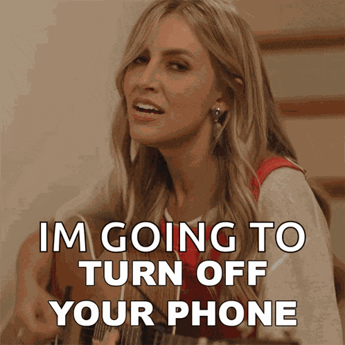 Turn Off Your Phone Catie Offerman GIF