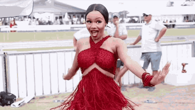 Twirling Bonang Matheba GIF