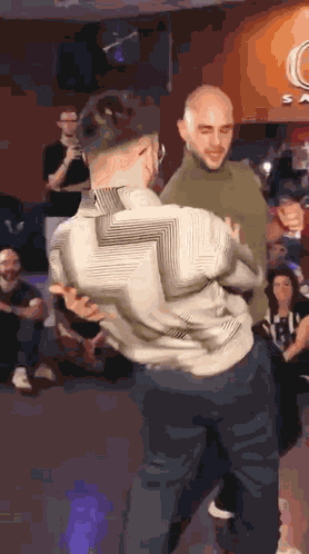 Two Men Dancing Rolerotation Bachata GIF
