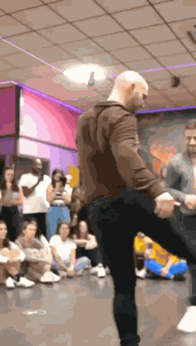Two Men Dancing Together Rolerotation GIF