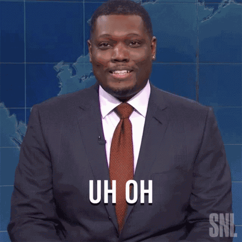 Uh Oh Michael Che GIF