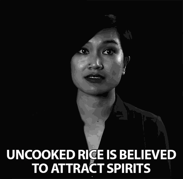 Uncooked Rice Is Believed To Attract Spirits Superstition GIF