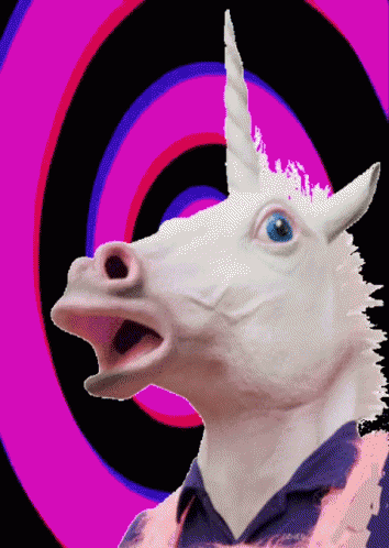 Unicorn Creepy GIF