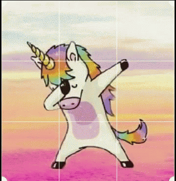 Unicorn Dab GIF