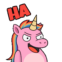 Unicorn Haha Sticker