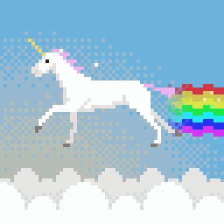 Unicorn Rainbow GIF