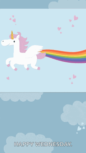 Unicorn Rainbows GIF