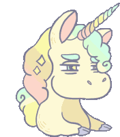 Unicorn Stares Supiciously Sticker
