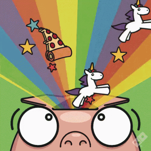 Unicorns And Pizza GIF