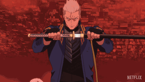 Unsheathing The Sword Vergil GIF