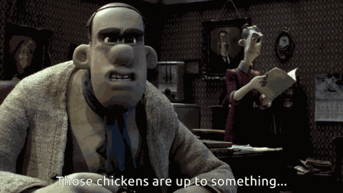Up To Something Chicken GIF