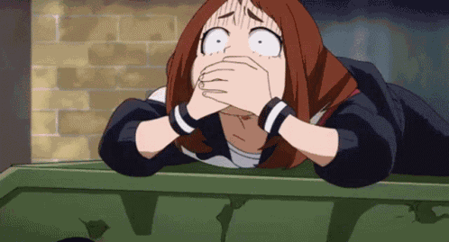 Uraraka Ochako Vomito GIF