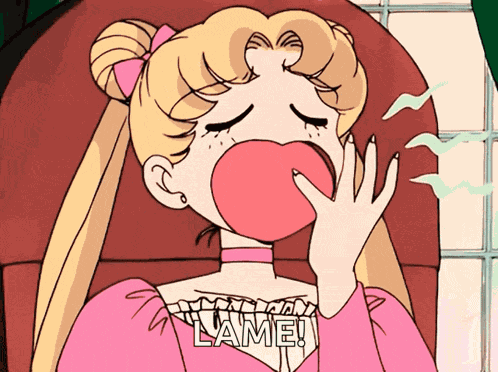Usagi Tsukino Yawn Yawn GIF