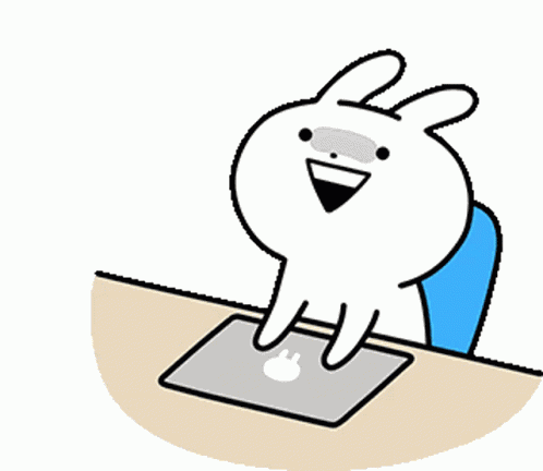 Usagyuuun Laptop GIF