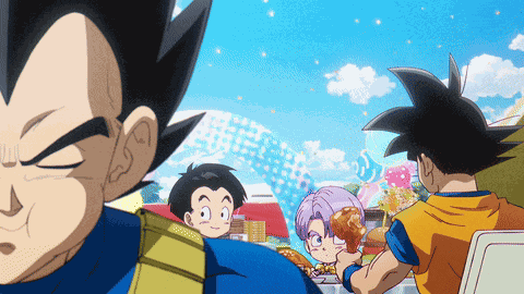 Vegeta Eating GIF