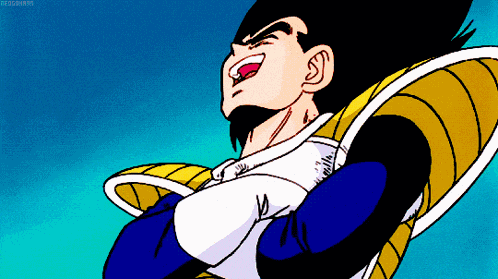 Vegeta Laughing GIF