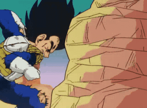 Vegeta Punching GIF