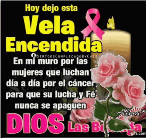 Vela Encendida Lucha Cancer GIF