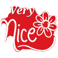 Very Nice Very Nice With Flower Sticker