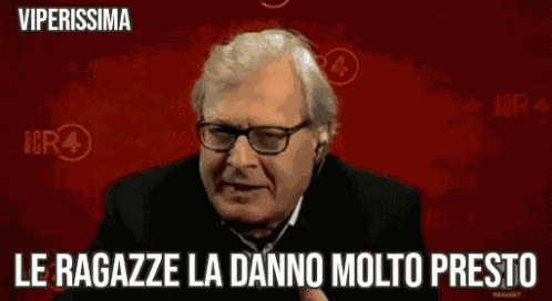 Viperissima Vittorio Sgarbi Cr4la Repubblica Delle Donne Trash Gif Reaction Tv Le Ragazze La Danno Molto Presto GIF