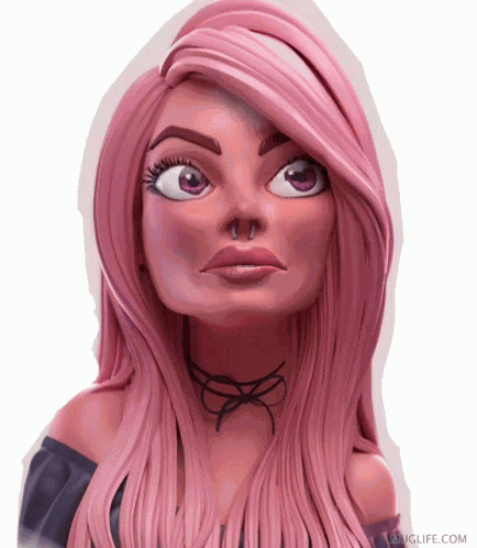Virtual Hottie Pink Blonde GIF