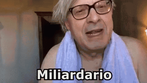 Vittorio Sgarbi Miliardario Ricchissimo Molti Soldi GIF