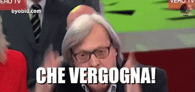 Vittorio Sgarbi Vergogna Schifo Odio Rabbia GIF