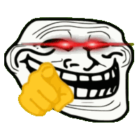 W Trollface Sticker