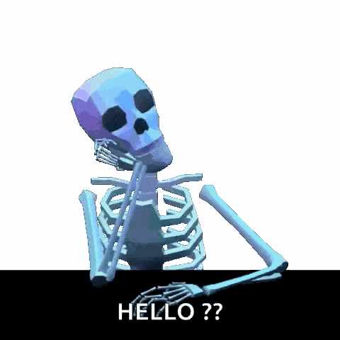 Waiting Skeleton GIF