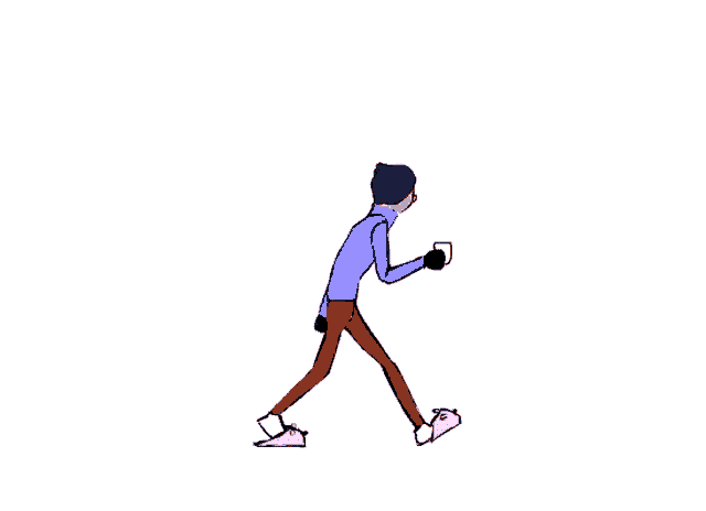 Walk Cycle Sick GIF