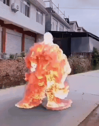 Walking Fire Walking Flames GIF