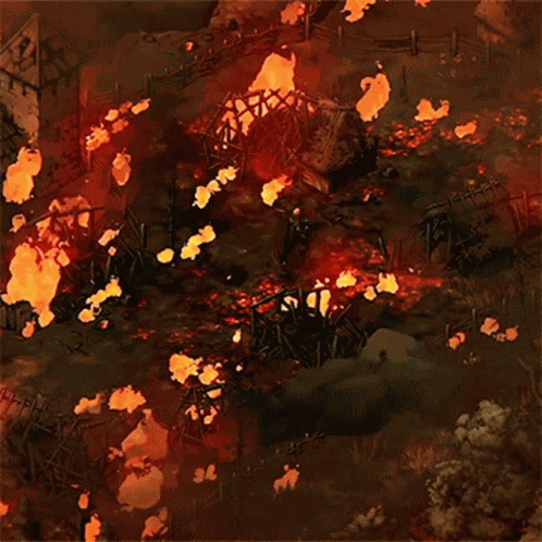 Walking In A Burning Village The Witcher GIF