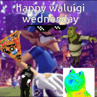 Waluigi Wednesday Mario GIF