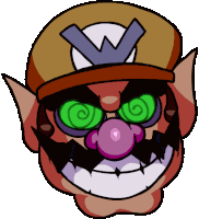 Wario Apparition Green Eye Sticker