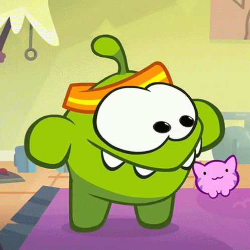 Warming Up Om Nom GIF