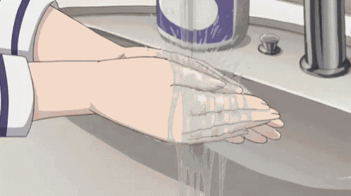 Wash Hands Anime GIF